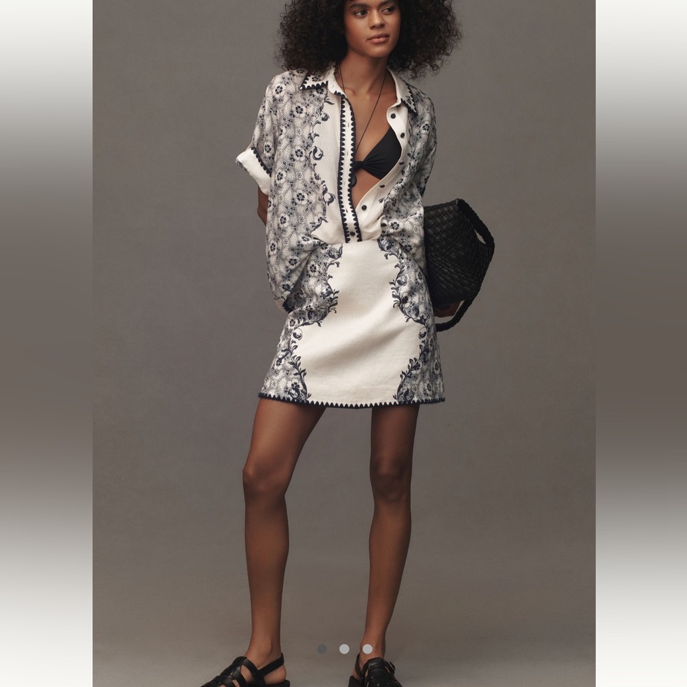 BNWT Alémais Airlie Linen Mini Skirt